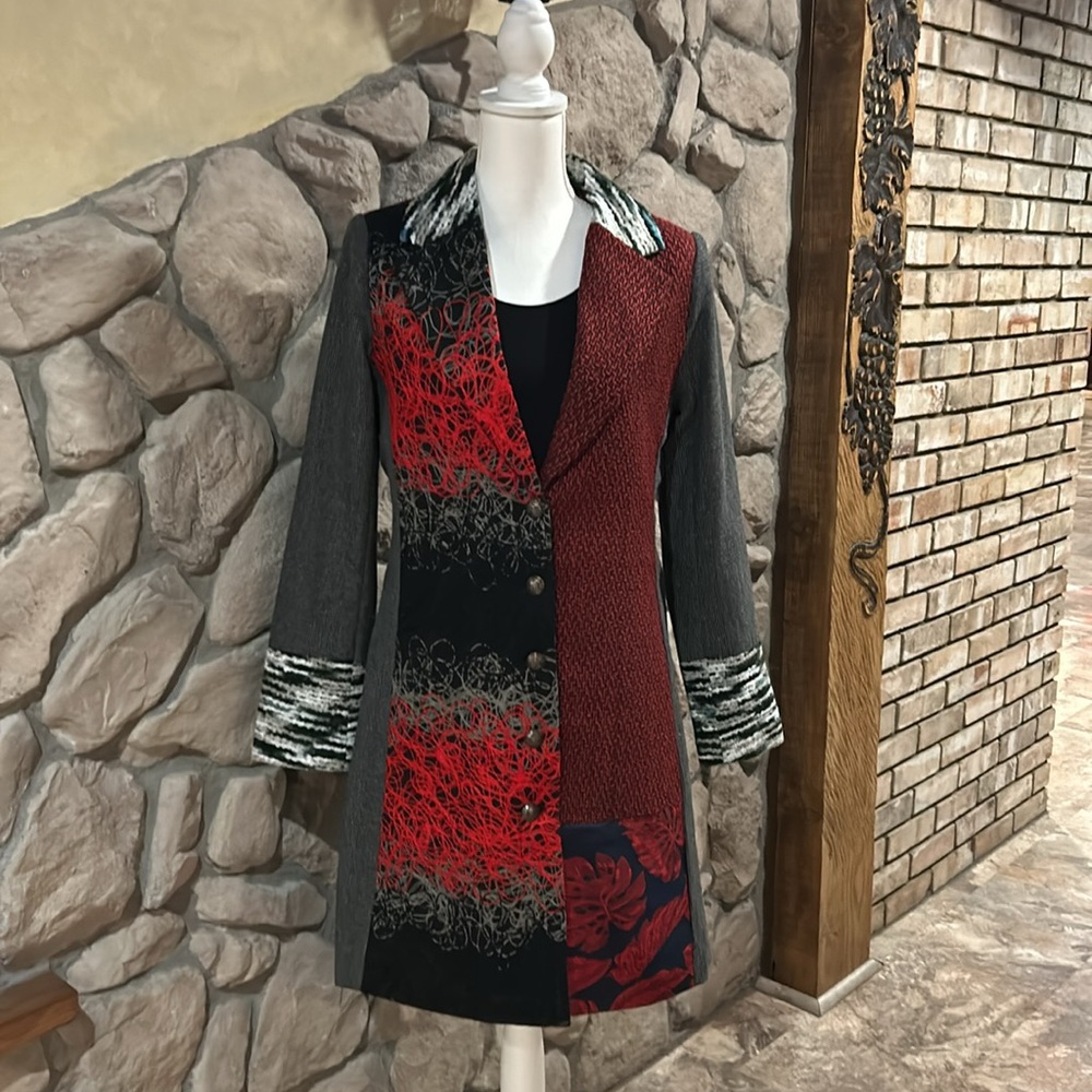 Desigual Multicolor Patchwork Blazer